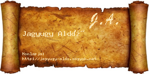 Jagyugy Aldó névjegykártya